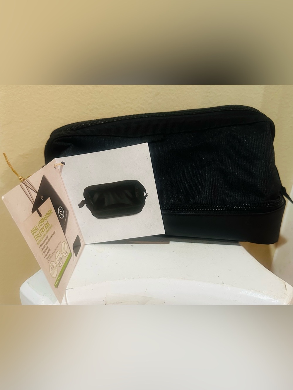 Men’s Black Toiletry Bag Travel Organizer